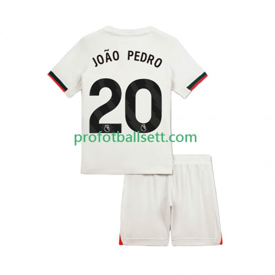 Fotballdrakt Chelsea Joao Pedro 20 Barn Bortekit 2025-2026 Kortermet