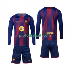Fotballdrakt FC Barcelona Barn Hjemmekit 2025-2026 Langermet