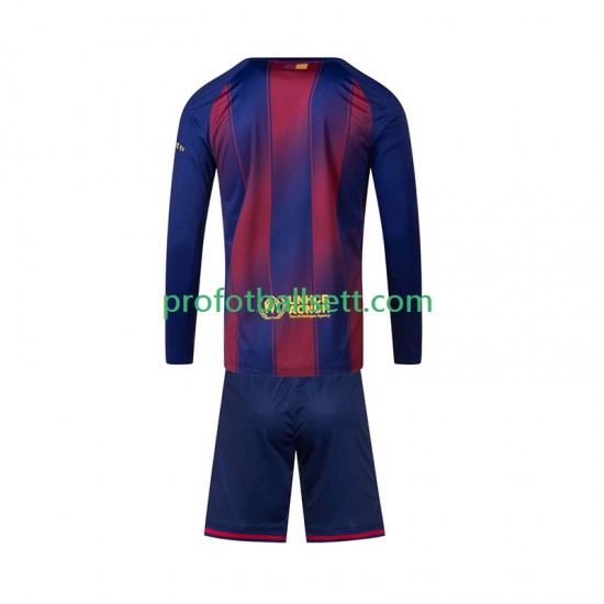 Fotballdrakt FC Barcelona Barn Hjemmekit 2025-2026 Langermet