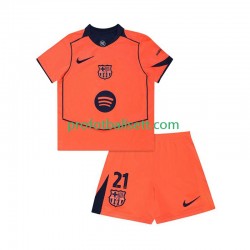 Fotballdrakt FC Barcelona Frenkie de Jong 21 UCL Barn Tredjekit 2025-2026 Kortermet
