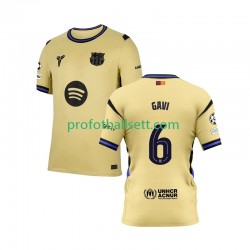 Fotballdrakt FC Barcelona Gavi 6 Champions League Herre Bortekit 2025-2026 Kortermet