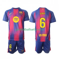 Fotballdrakt FC Barcelona Gavi 6 Barn Hjemmekit 2025-2026 Kortermet