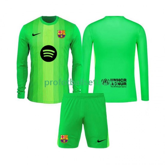 Fotballdrakt FC Barcelona Keeper Barn Hjemmekit 2025-2026 Langermet