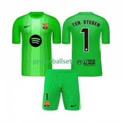 Fotballdrakt FC Barcelona Keeper Ter Stegen 1 Barn Hjemmekit 2025-2026 Kortermet