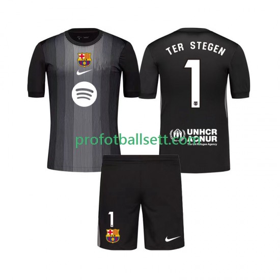 Fotballdrakt FC Barcelona Keeper Ter Stegen 1 Barn Tredjekit 2025-2026 Kortermet