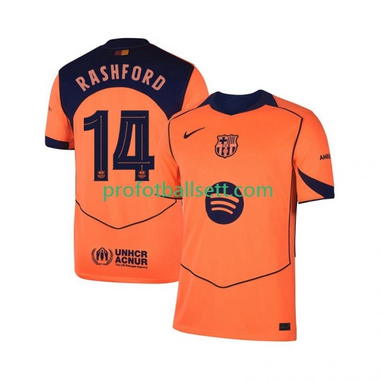 Fotballdrakt FC Barcelona Marcus Rashford 14 UCL Herre Tredjekit 2025-2026 Kortermet