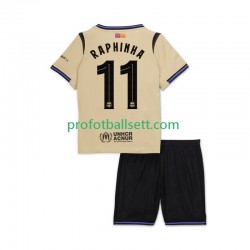 Fotballdrakt FC Barcelona Raphinha 11 UCL Barn Bortekit 2025-2026 Kortermet