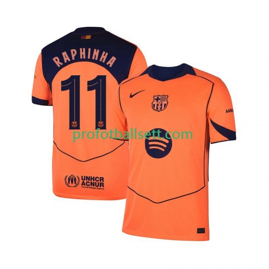 Fotballdrakt FC Barcelona Raphinha 11 Champions League Herre Tredjekit 2025-2026 Kortermet