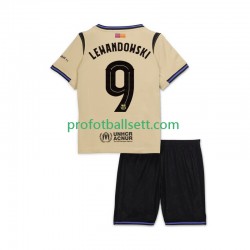 Fotballdrakt FC Barcelona Robert Lewandowski 9 UCL Barn Bortekit 2025-2026 Kortermet