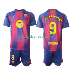 Fotballdrakt FC Barcelona Robert Lewandowski 9 Barn Hjemmekit 2025-2026 Kortermet