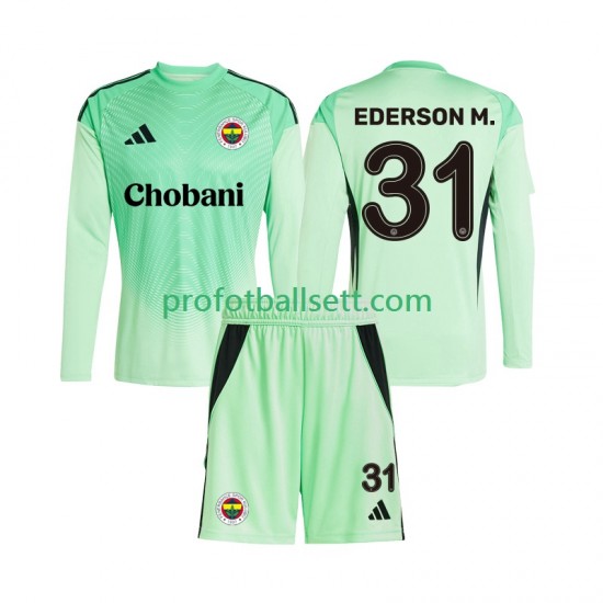 Fotballdrakt Keeper Fenerbahce Ederson Moraes 31 Barn Bortekit 2025-2026 Langermet