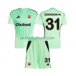 Fotballdrakt Keeper Fenerbahce Ederson Moraes 31 Barn Bortekit 2025-2026 Kortermet