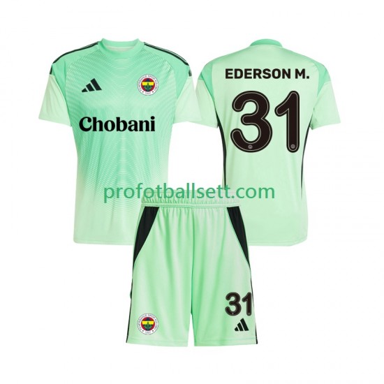 Fotballdrakt Keeper Fenerbahce Ederson Moraes 31 Barn Bortekit 2025-2026 Kortermet