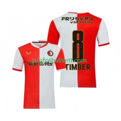 Fotballdrakt Feyenoord Rotterdam Quinten Timber 8 Herre Hjemmekit 2025-2026 Kortermet