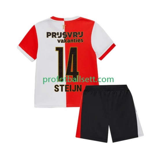 Fotballdrakt Feyenoord Rotterdam Sem Steijn 14 Barn Hjemmekit 2025-2026 Kortermet