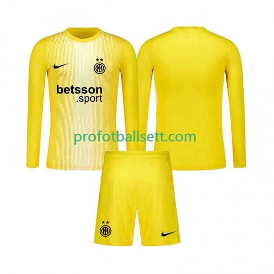Fotballdrakt Inter Milan Keeper Barn Bortekit 2025-2026 Langermet