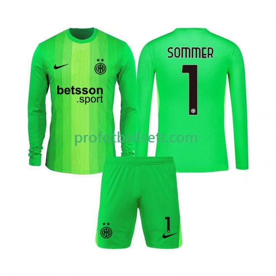 Fotballdrakt Inter Milan Keeper Yann Sommer 1 Barn Tredjekit 2025-2026 Langermet