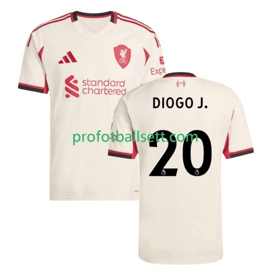 Fotballdrakt Liverpool Diogo Jota 20 Herre Bortekit 2025-2026 Kortermet