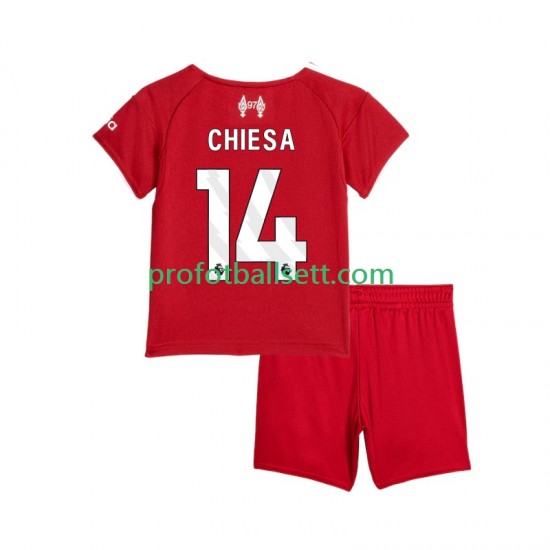 Fotballdrakt Liverpool Federico Chiesa 14 Barn Hjemmekit 2025-2026 Kortermet