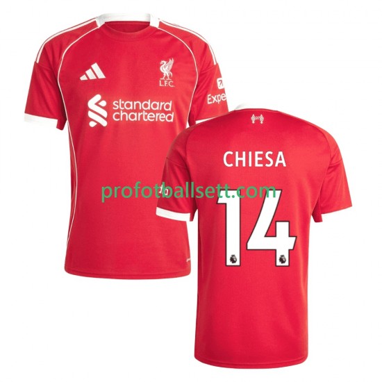 Fotballdrakt Liverpool Federico Chiesa 14 Herre Hjemmekit 2025-2026 Kortermet