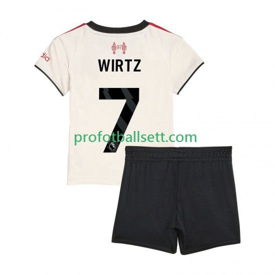 Fotballdrakt Liverpool Florian Wirtz 7 Barn Bortekit 2025-2026 Kortermet