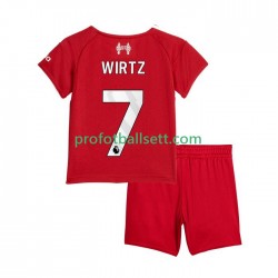 Fotballdrakt Liverpool Florian Wirtz 7 Barn Hjemmekit 2025-2026 Kortermet