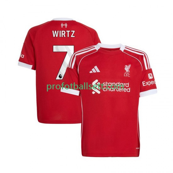 Fotballdrakt Liverpool Florian Wirtz 7 Herre Hjemmekit 2025-2026 Kortermet