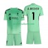Fotballdrakt Liverpool Keeper Alisson Becker 1 Barn Hjemmekit 2025-2026 Kortermet