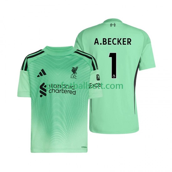 Fotballdrakt Liverpool Keeper Alisson Becker 1 Herre Hjemmekit 2025-2026 Kortermet
