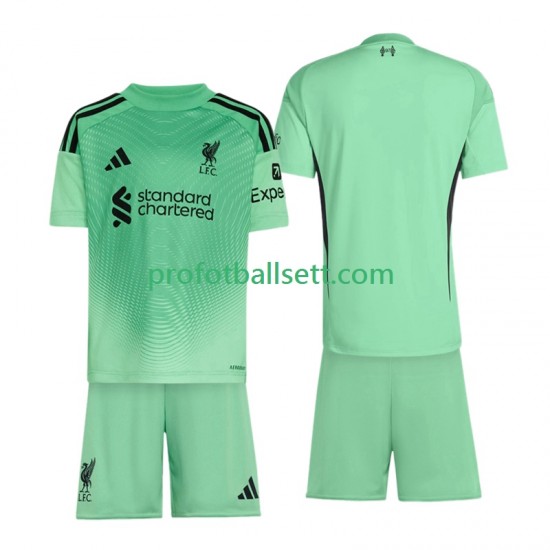 Fotballdrakt Liverpool Keeper Barn Bortekit 2025-2026 Kortermet