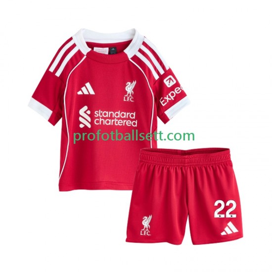 Fotballdrakt Liverpool Hugo Ekitike 22 Barn Hjemmekit 2025-2026 Kortermet