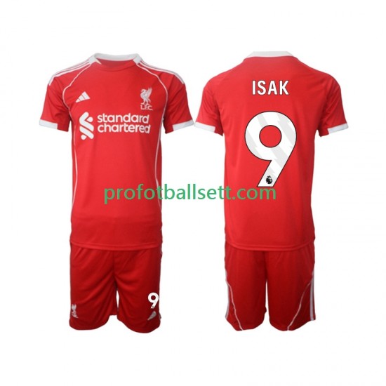 Fotballdrakt Liverpool ISAK 9 Barn Hjemmekit 2025-2026 Kortermet