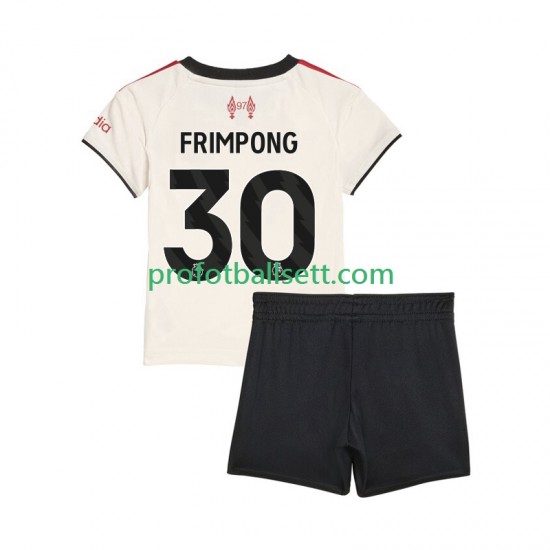 Fotballdrakt Liverpool Jeremie Frimpong 30 Barn Bortekit 2025-2026 Kortermet