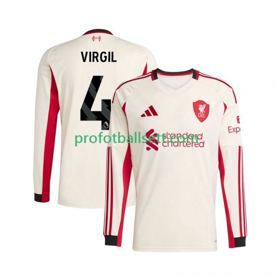 Fotballdrakt Liverpool Virgil van Dijk 4 Herre Bortekit 2025-2026 Langermet