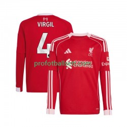 Fotballdrakt Liverpool Virgil van Dijk 4 Herre Hjemmekit 2025-2026 Langermet