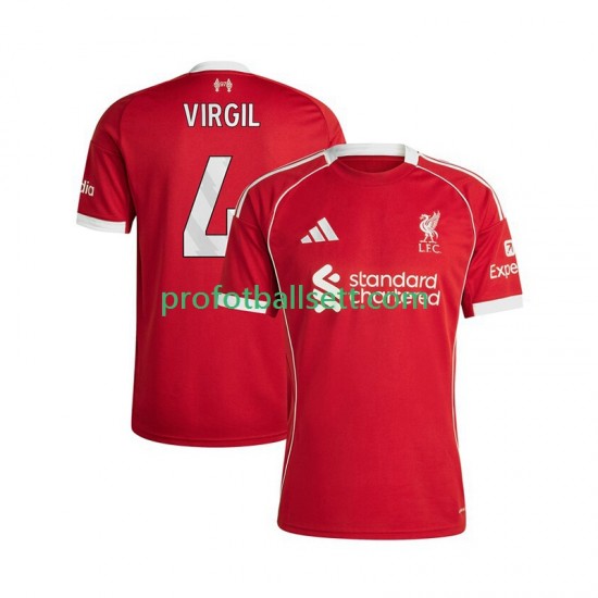 Fotballdrakt Liverpool Virgil van Dijk 4 Herre Hjemmekit 2025-2026 Kortermet