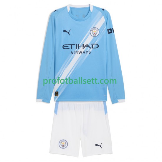 Fotballdrakt Manchester City Barn Hjemmekit 2025-2026 Langermet