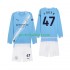 Fotballdrakt Manchester City Phil Foden 47 Barn Hjemmekit 2025-2026 Langermet