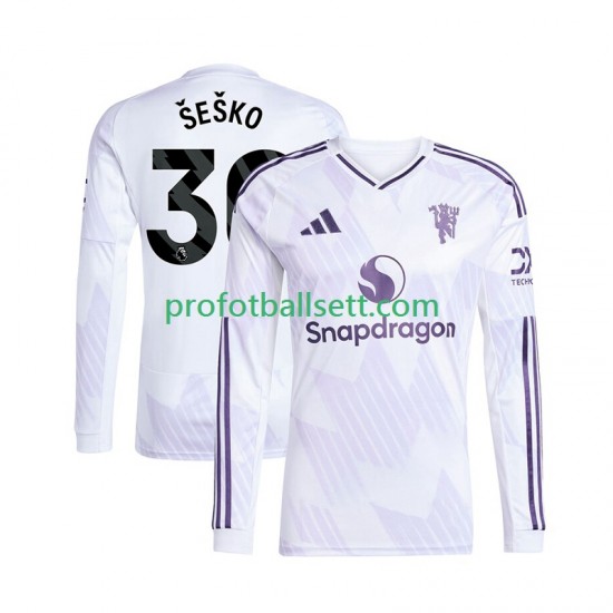 Fotballdrakt Manchester Utd Benjamin Sesko 30 Herre Bortekit 2025-2026 Langermet