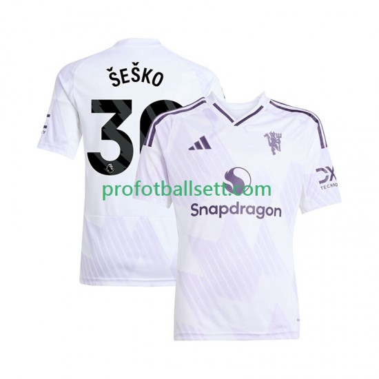 Fotballdrakt Manchester Utd Benjamin Sesko 30 Herre Bortekit 2025-2026 Kortermet