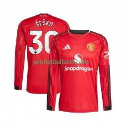 Fotballdrakt Manchester Utd Benjamin Sesko 30 Herre Hjemmekit 2025-2026 Langermet
