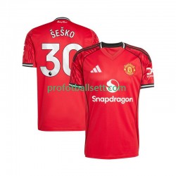 Fotballdrakt Manchester Utd Benjamin Sesko 30 Herre Hjemmekit 2025-2026 Kortermet