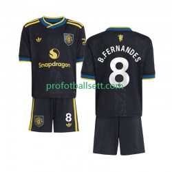 Fotballdrakt Manchester Utd Bruno Fernandes 8 Barn Tredjekit 2025-2026 Kortermet