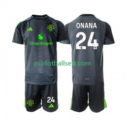 Fotballdrakt Manchester Utd Keeper Andre Onana 24 Barn Bortekit 2025-2026 Kortermet