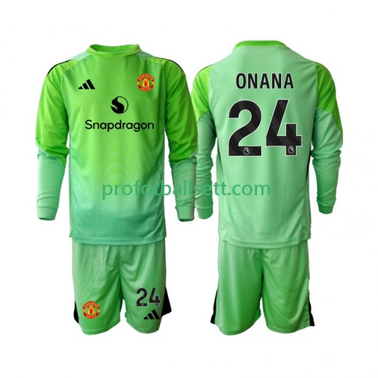 Fotballdrakt Manchester Utd Keeper Andre Onana 24 Barn Fjerdekit 2025-2026 Langermet