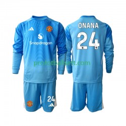 Fotballdrakt Manchester Utd Keeper Andre Onana 24 Barn Hjemmekit 2025-2026 Langermet