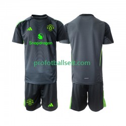 Fotballdrakt Manchester Utd Keeper Barn Bortekit 2025-2026 Kortermet