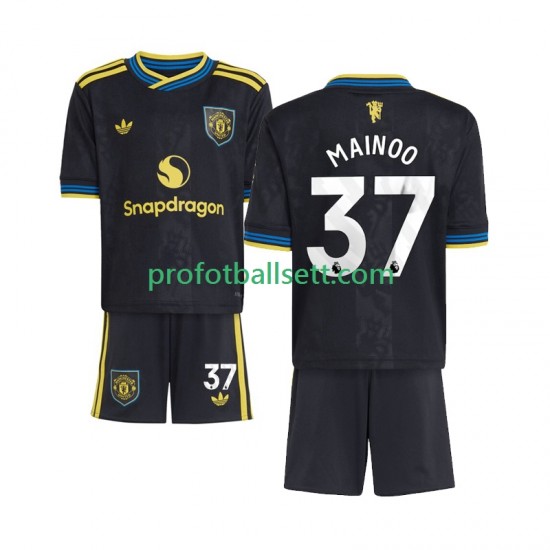 Fotballdrakt Manchester Utd Kobbie Mainoo 37 Barn Tredjekit 2025-2026 Kortermet