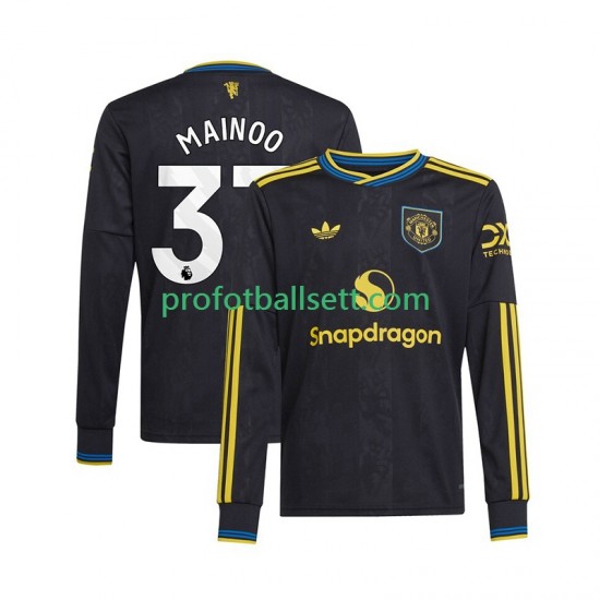 Fotballdrakt Manchester Utd Kobbie Mainoo 37 Herre Tredjekit 2025-2026 Langermet