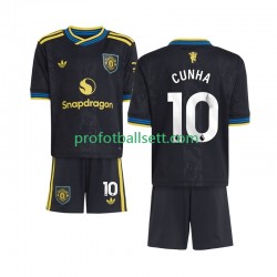 Fotballdrakt Manchester Utd Matheus Cunha 10 Barn Tredjekit 2025-2026 Kortermet